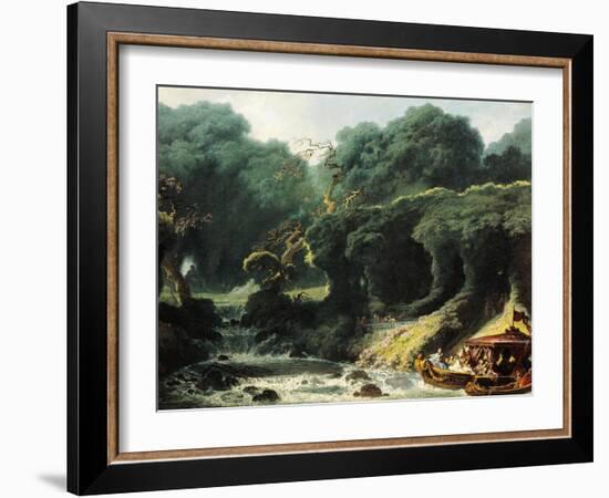 Fete at Rambouillet or Island of Love, Circa 1770-Jean-Honoré Fragonard-Framed Giclee Print