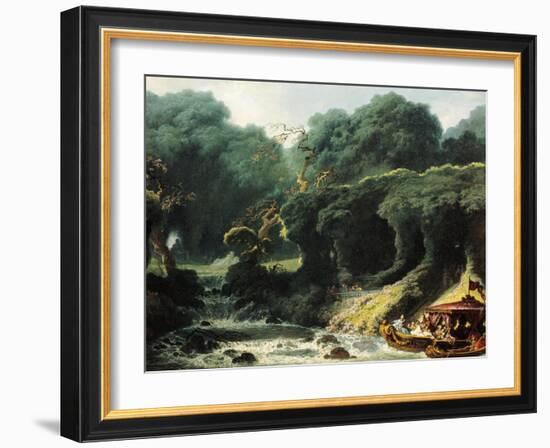 Fete at Rambouillet or Island of Love, Circa 1770-Jean-Honoré Fragonard-Framed Giclee Print