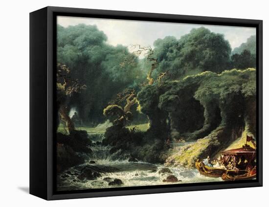 Fete at Rambouillet or Island of Love, Circa 1770-Jean-Honoré Fragonard-Framed Premier Image Canvas
