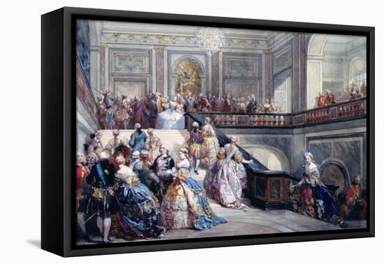 Fete at the Chateau De Versailles on the Occasion of the Marriage of the Dauphin in 1745-Eugene-Louis Lami-Framed Premier Image Canvas