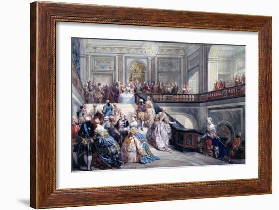 Fete at the Chateau De Versailles on the Occasion of the Marriage of the Dauphin in 1745-Eugene-Louis Lami-Framed Giclee Print