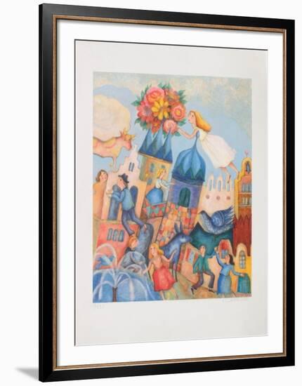 Fete au Village-Francoise Deberdt-Framed Premium Edition