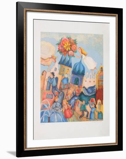 Fete au Village-Francoise Deberdt-Framed Premium Edition