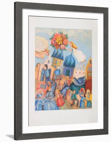 Fete au Village-Francoise Deberdt-Framed Premium Edition