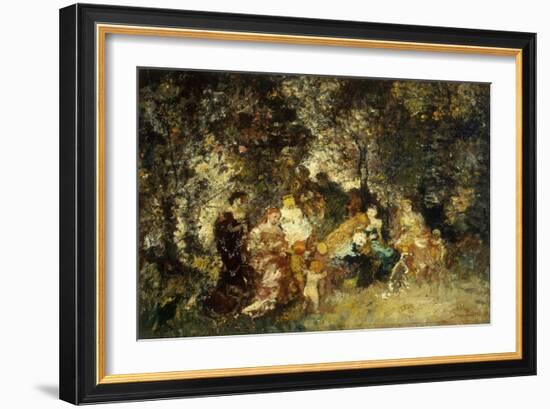 Fete Champetre-Adolphe Joseph Thomas Monticelli-Framed Giclee Print