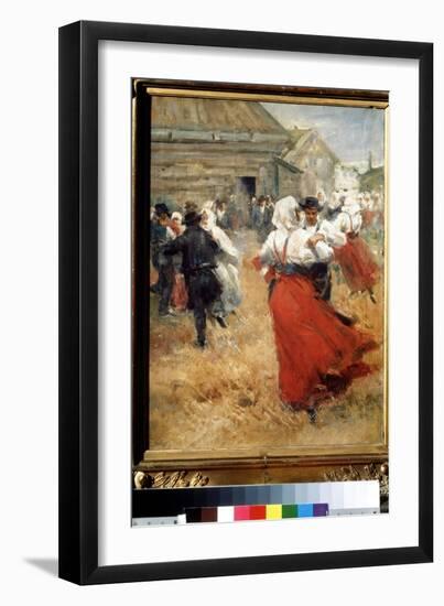 Fete De Campagne (Country Celebration) Couples De Paysans Dansant Lors D'une Fete De Village. Pein-Anders Leonard Zorn-Framed Giclee Print