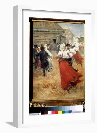 Fete De Campagne (Country Celebration) Couples De Paysans Dansant Lors D'une Fete De Village. Pein-Anders Leonard Zorn-Framed Giclee Print