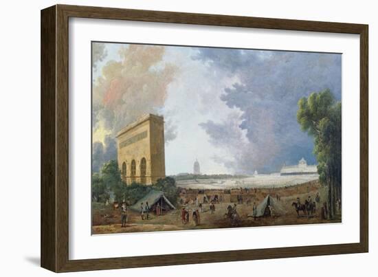 Fête De La Fédération on the Champ De Mars, 14 July 1790-Hubert Robert-Framed Giclee Print