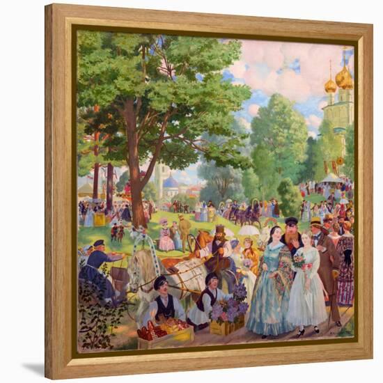 Fete De La Sainte Trinite - Feast of the Holy Trinity Par Kustodiev, Boris Michaylovich (1878-1927)-Boris Mikhailovich Kustodiev-Framed Premier Image Canvas