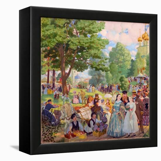 Fete De La Sainte Trinite - Feast of the Holy Trinity Par Kustodiev, Boris Michaylovich (1878-1927)-Boris Mikhailovich Kustodiev-Framed Premier Image Canvas