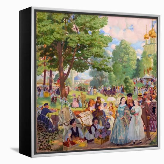 Fete De La Sainte Trinite - Feast of the Holy Trinity Par Kustodiev, Boris Michaylovich (1878-1927)-Boris Mikhailovich Kustodiev-Framed Premier Image Canvas