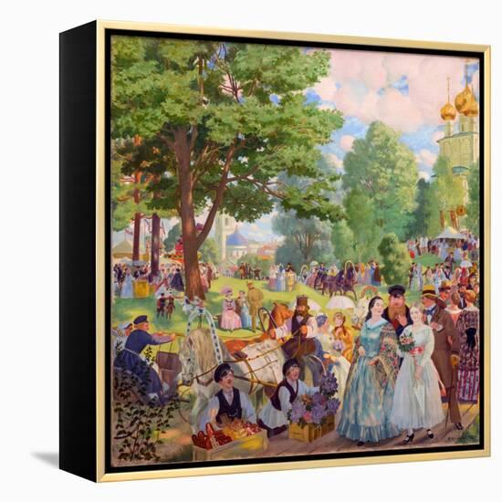 Fete De La Sainte Trinite - Feast of the Holy Trinity Par Kustodiev, Boris Michaylovich (1878-1927)-Boris Mikhailovich Kustodiev-Framed Premier Image Canvas