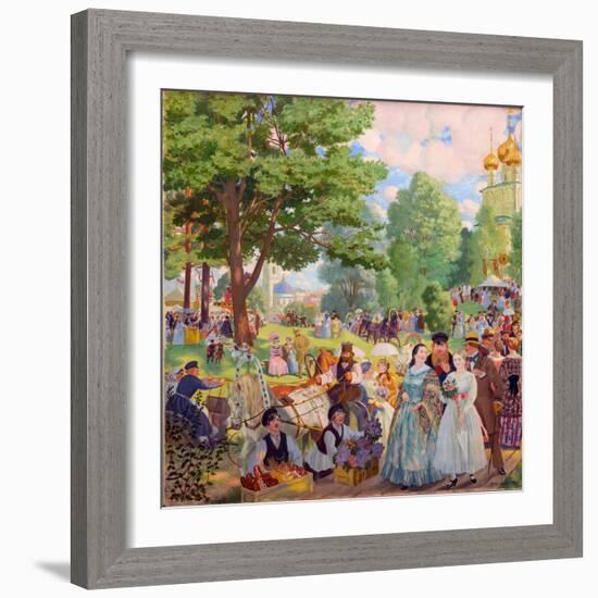 Fete De La Sainte Trinite - Feast of the Holy Trinity Par Kustodiev, Boris Michaylovich (1878-1927)-Boris Mikhailovich Kustodiev-Framed Giclee Print