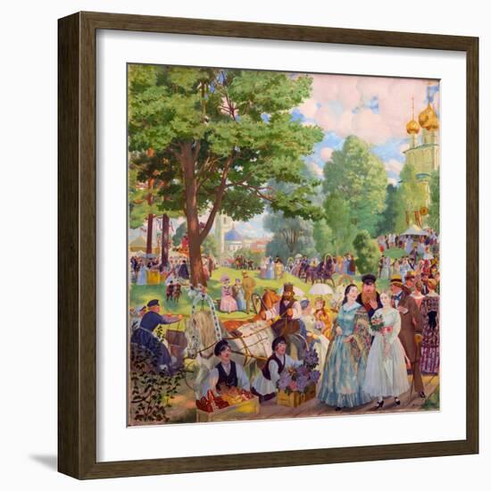 Fete De La Sainte Trinite - Feast of the Holy Trinity Par Kustodiev, Boris Michaylovich (1878-1927)-Boris Mikhailovich Kustodiev-Framed Giclee Print