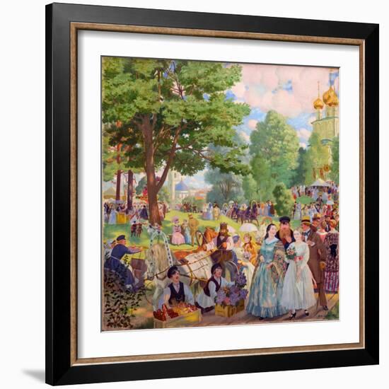 Fete De La Sainte Trinite - Feast of the Holy Trinity Par Kustodiev, Boris Michaylovich (1878-1927)-Boris Mikhailovich Kustodiev-Framed Giclee Print