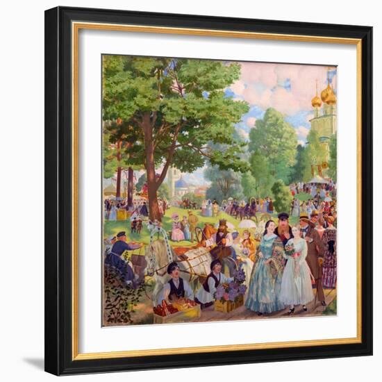 Fete De La Sainte Trinite - Feast of the Holy Trinity Par Kustodiev, Boris Michaylovich (1878-1927)-Boris Mikhailovich Kustodiev-Framed Giclee Print