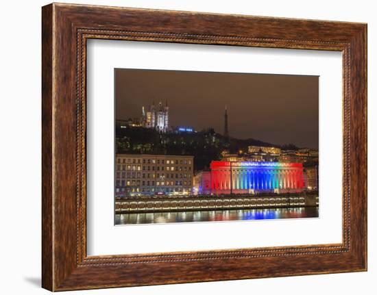 Fete Des Lumieres (Festival of Lights) Laser Show-Christian Kober-Framed Photographic Print