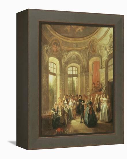 Fete Galante, Music and Dancing-Jean Baptiste Pater-Framed Premier Image Canvas