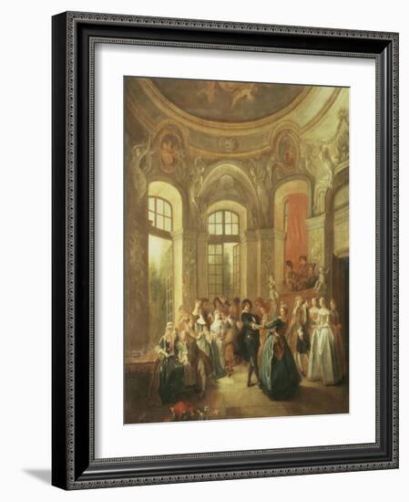 Fete Galante, Music and Dancing-Jean Baptiste Pater-Framed Giclee Print