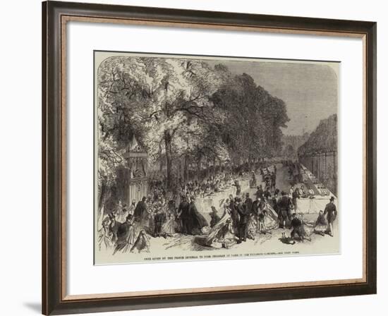 Fete Given by the Prince Imperial to Poor Children of Paris in the Tuileries Gardens-null-Framed Giclee Print