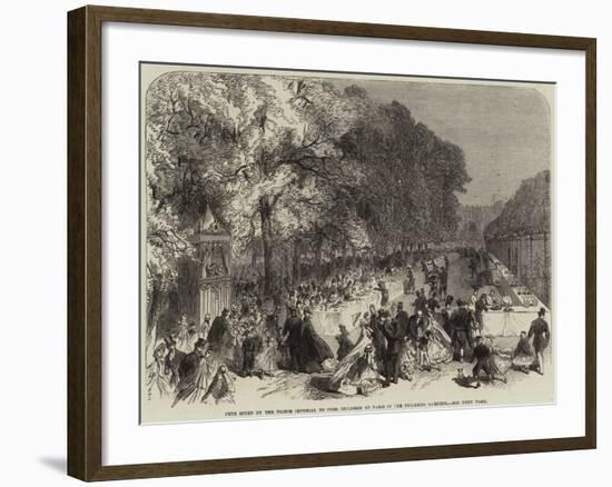 Fete Given by the Prince Imperial to Poor Children of Paris in the Tuileries Gardens-null-Framed Giclee Print