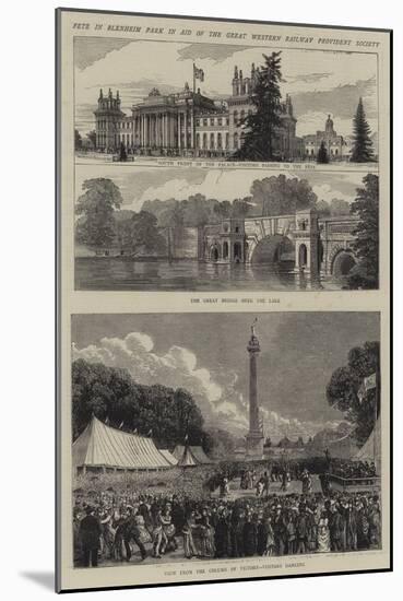 Fete in Blenheim Park in Aid of the Great Western Railway Provident Society-null-Mounted Giclee Print