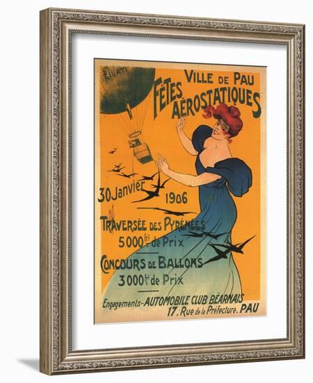 Fetes Aeronautique, Aeronautical Celebration-Ferdinand Misti-mifliez-Framed Art Print