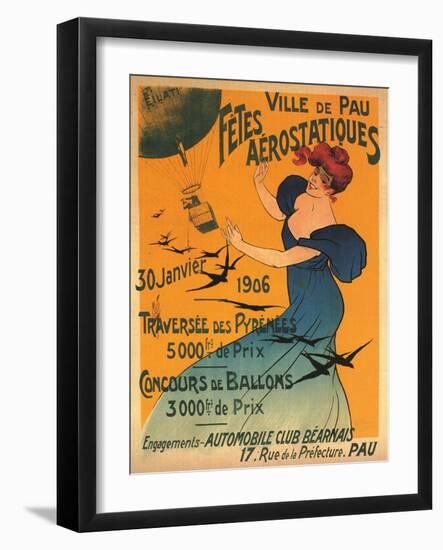 Fetes Aeronautique, Aeronautical Celebration-Ferdinand Misti-mifliez-Framed Art Print