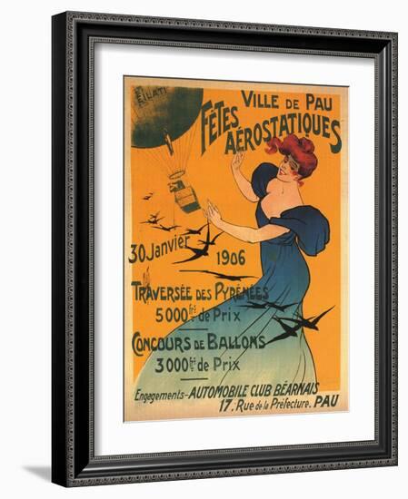 Fetes Aeronautique, Aeronautical Celebration-Ferdinand Misti-mifliez-Framed Art Print