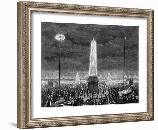 Fetes Et Illuminations Aux Champs Elysees, Le 18 Juillet 1790-Pierre Gabriel Berthault-Framed Giclee Print