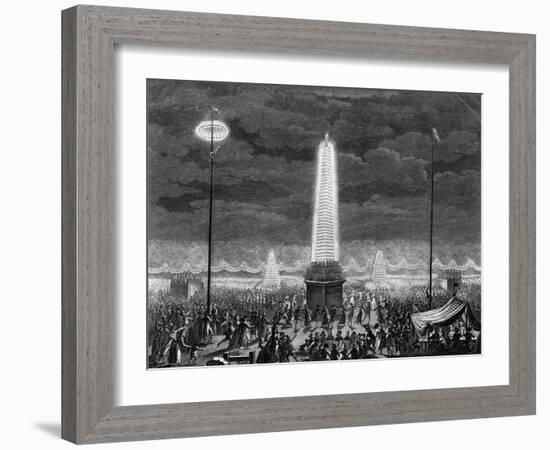 Fetes Et Illuminations Aux Champs Elysees, Le 18 Juillet 1790-Pierre Gabriel Berthault-Framed Giclee Print