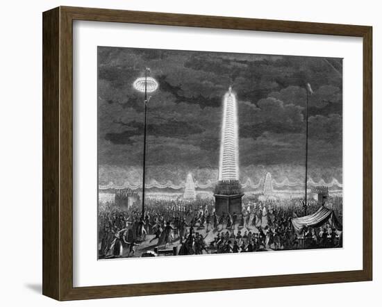 Fetes Et Illuminations Aux Champs Elysees, Le 18 Juillet 1790-Pierre Gabriel Berthault-Framed Giclee Print