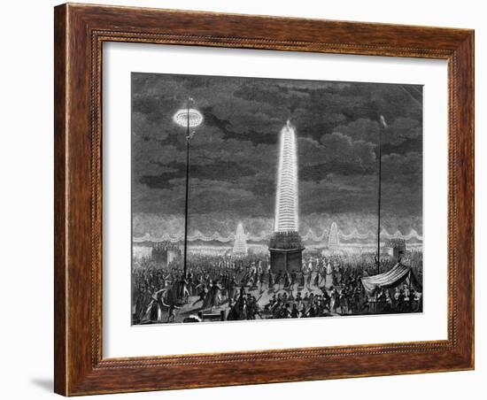 Fetes Et Illuminations Aux Champs Elysees, Le 18 Juillet 1790-Pierre Gabriel Berthault-Framed Giclee Print