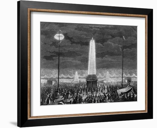 Fetes Et Illuminations Aux Champs Elysees, Le 18 Juillet 1790-Pierre Gabriel Berthault-Framed Giclee Print