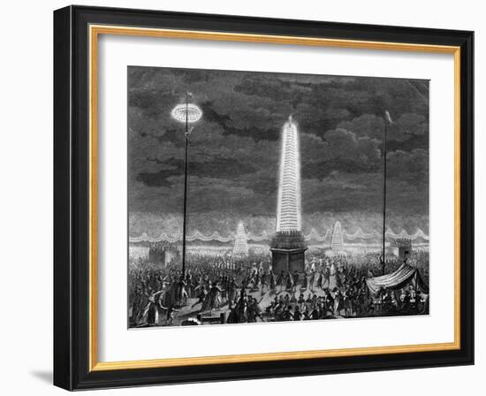 Fetes Et Illuminations Aux Champs Elysees, Le 18 Juillet 1790-Pierre Gabriel Berthault-Framed Giclee Print