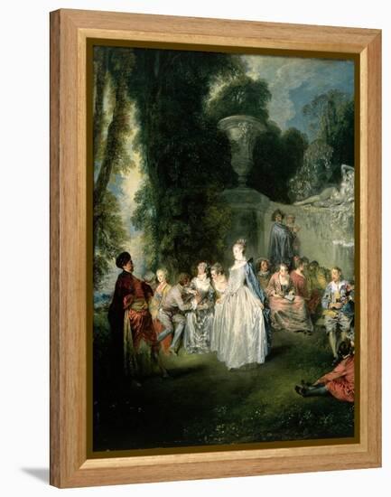 Fetes Venitiennes, 1718-19-Jean Antoine Watteau-Framed Premier Image Canvas