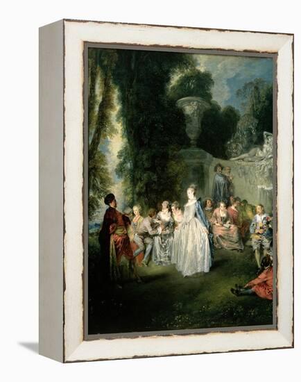 Fetes Venitiennes, 1718-19-Jean Antoine Watteau-Framed Premier Image Canvas