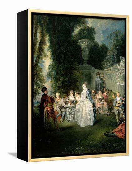 Fetes Venitiennes, 1718-19-Jean Antoine Watteau-Framed Premier Image Canvas