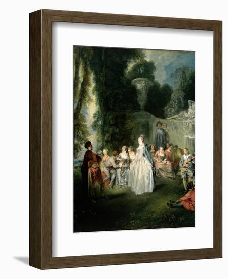 Fetes Venitiennes, 1718-19-Jean Antoine Watteau-Framed Giclee Print