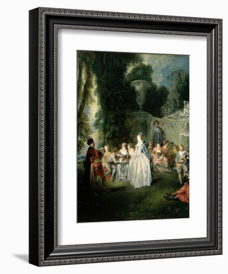 Fetes Venitiennes, 1718-19-Jean Antoine Watteau-Framed Giclee Print