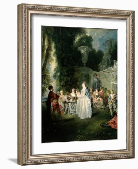 Fetes Venitiennes, 1718-19-Jean Antoine Watteau-Framed Giclee Print