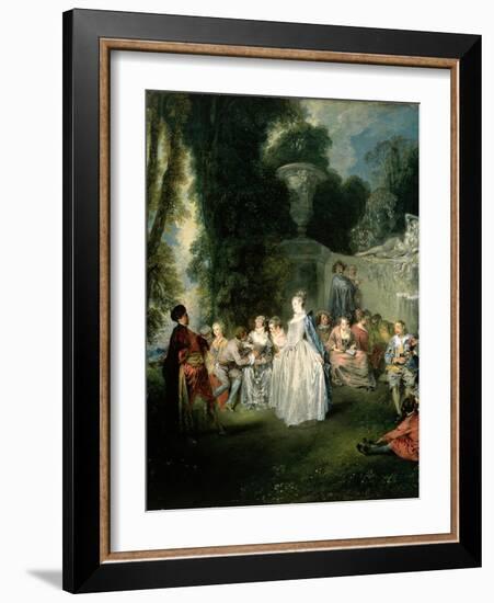 Fetes Venitiennes, 1718-19-Jean Antoine Watteau-Framed Giclee Print