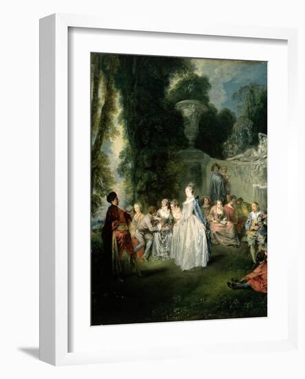 Fetes Venitiennes, 1718-19-Jean Antoine Watteau-Framed Giclee Print