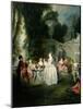 Fetes Venitiennes, 1718-19-Jean Antoine Watteau-Mounted Giclee Print