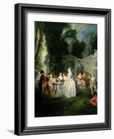 Fetes Venitiennes, 1718-19-Jean Antoine Watteau-Framed Giclee Print