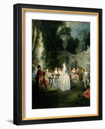 Fetes Venitiennes, 1718-19-Jean Antoine Watteau-Framed Giclee Print