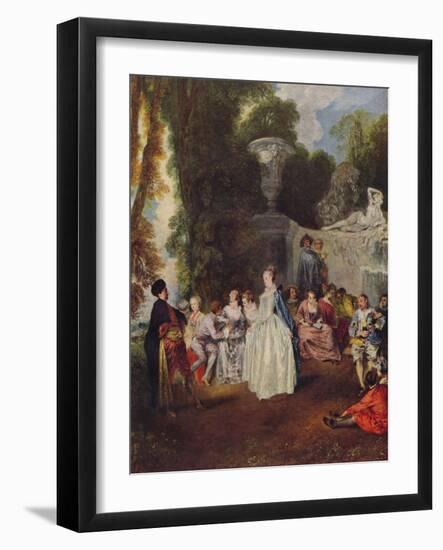 Fetes Venitiennes, c1718, (1938)-Jean-Antoine Watteau-Framed Giclee Print