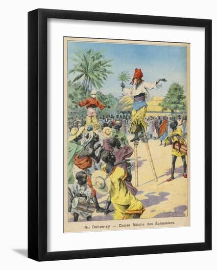Fetish Dance, Dahomey-Paul Dufresne-Framed Art Print