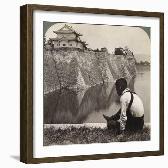 Feudal Castle of the Proud Shoguns, Osaka, Japan, 1904-Underwood & Underwood-Framed Photographic Print