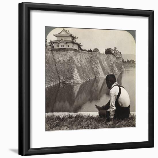 Feudal Castle of the Proud Shoguns, Osaka, Japan, 1904-Underwood & Underwood-Framed Photographic Print